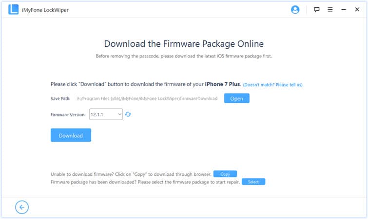 iMyFone LockWiper download the firmware