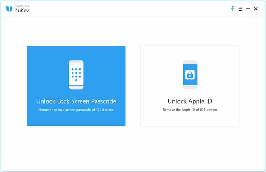 Tenorshare 4ukey iphone passcode unlock software