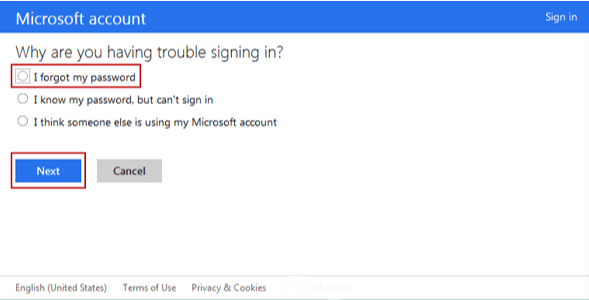 having trouble signing in microsoft account windows 8
