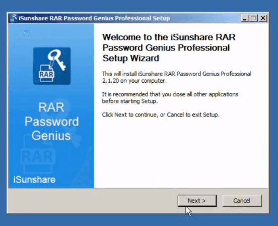 isunshare rar password genius pro setup