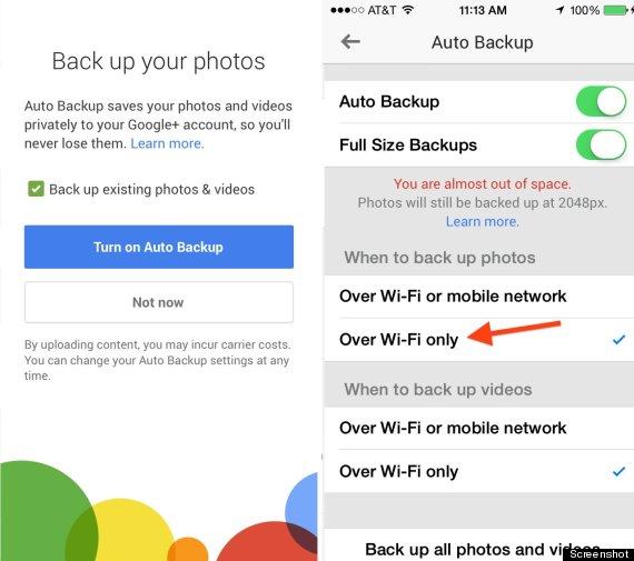 use google drive to backup iphone