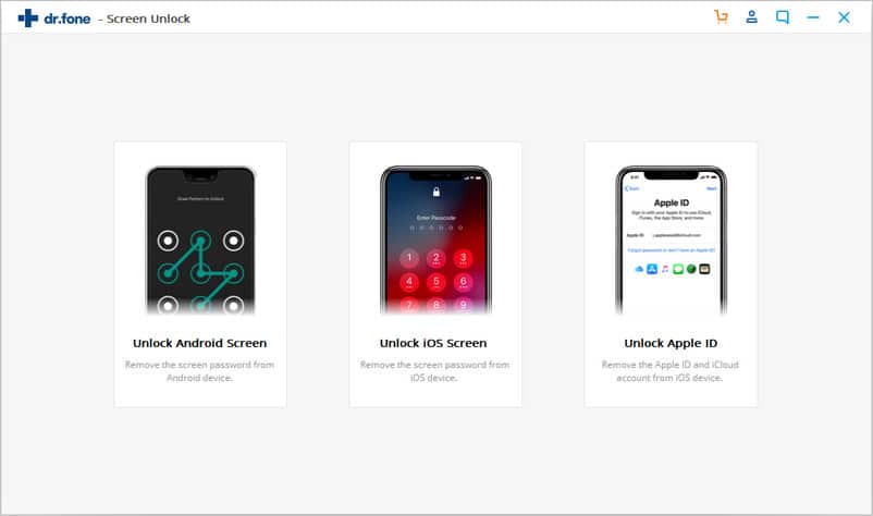 Choose Unlock iOS Screen Option