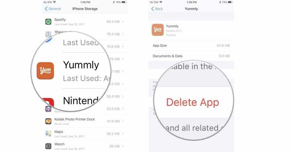 confirm to delete iphone apps in setting