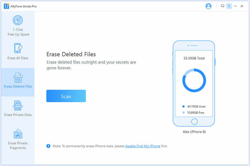 imyfone erase deleted files