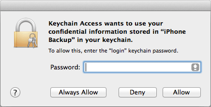 keychain access allow keychain password