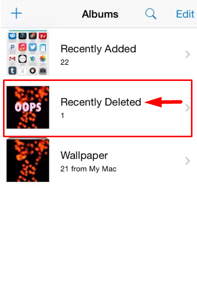 recover iphone deleted photos from recently deleted folder