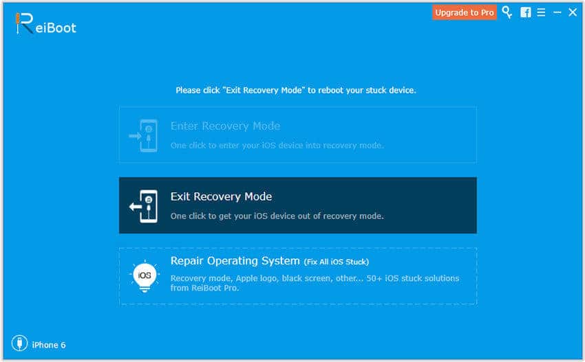 Exit Recovery Mode with ReiBoot Free