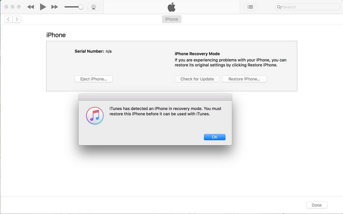 use itunes to restore iphone in recovery mode