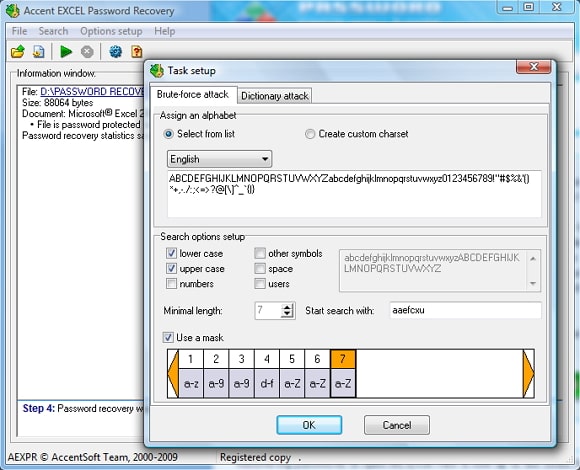 accent excel password recovery