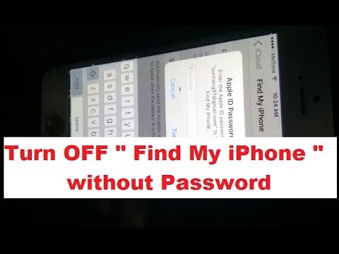 turn off find my iphone without password