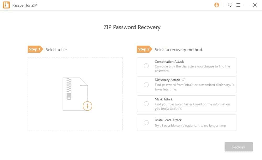 open password-protected ZIP file with passper for zip
