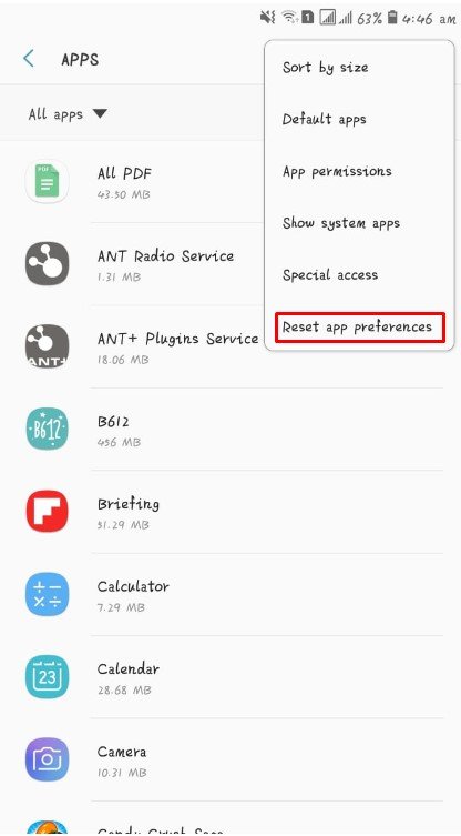 Reset all App Preferences