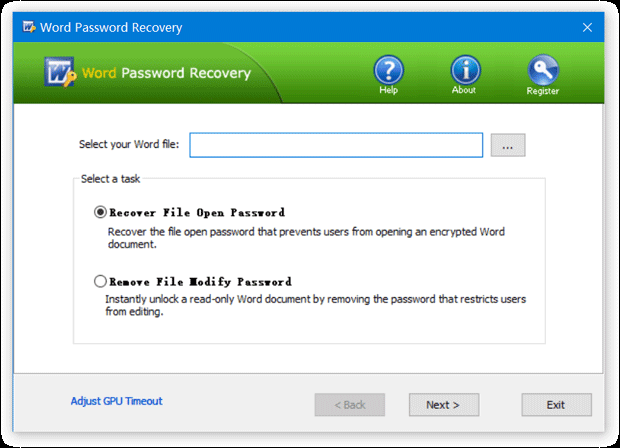 Tops Password word password recovery