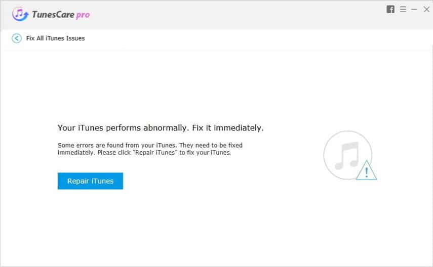 Tenorshare tunescare your itunes performs abnormally
