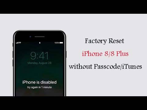 factory reset iphone 8/8 plus without passcode or itunes