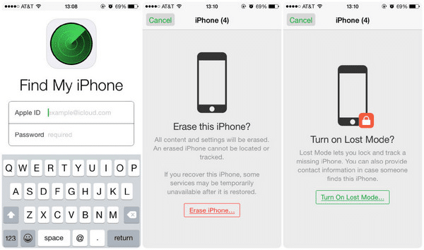 unlock iphone passcode without restore via "find my iphone"