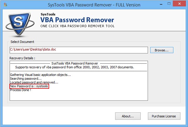 The best Excel password remover - SysTools VBA Password Remover