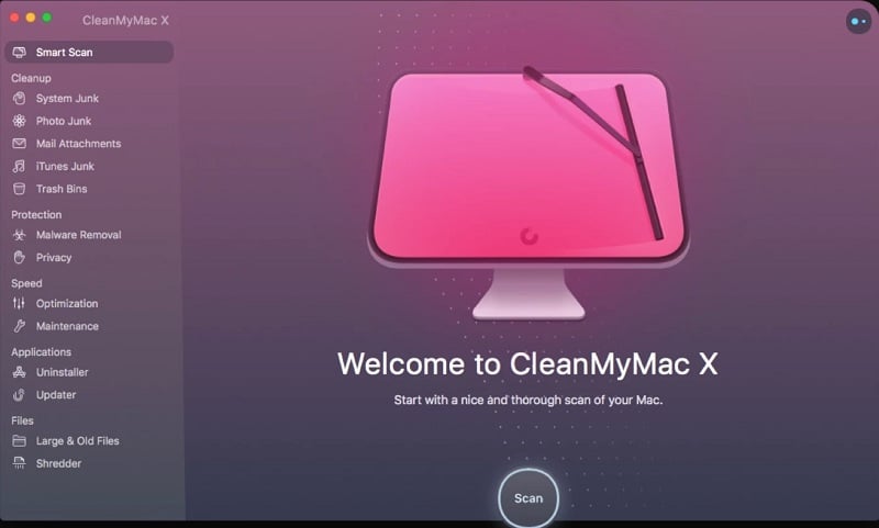 CleanMyMac Welcome Screen