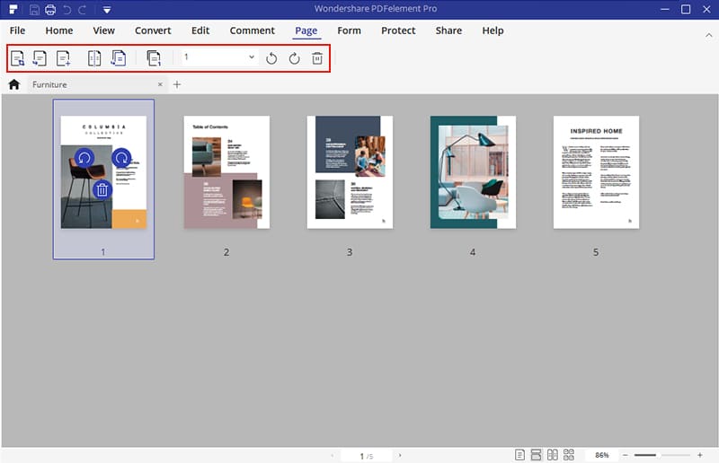 PDFelement – Page Editing Options
