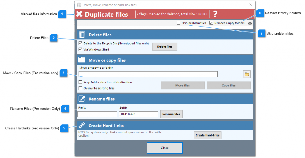 Duplicate Cleaner Pro – file removal, moving, and copying